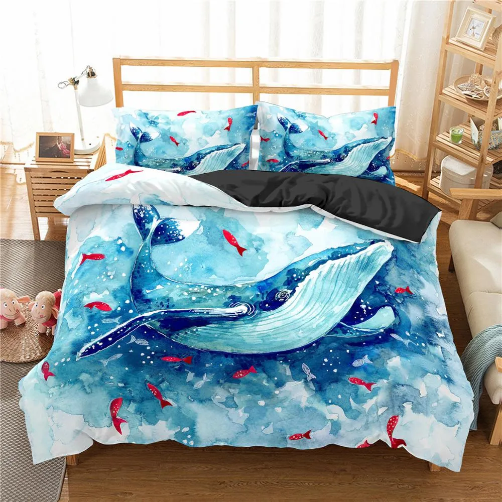 Bedding Sheet: Whale Pattern