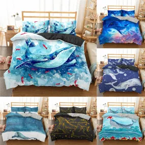 Bedding Sheet: Whale Pattern