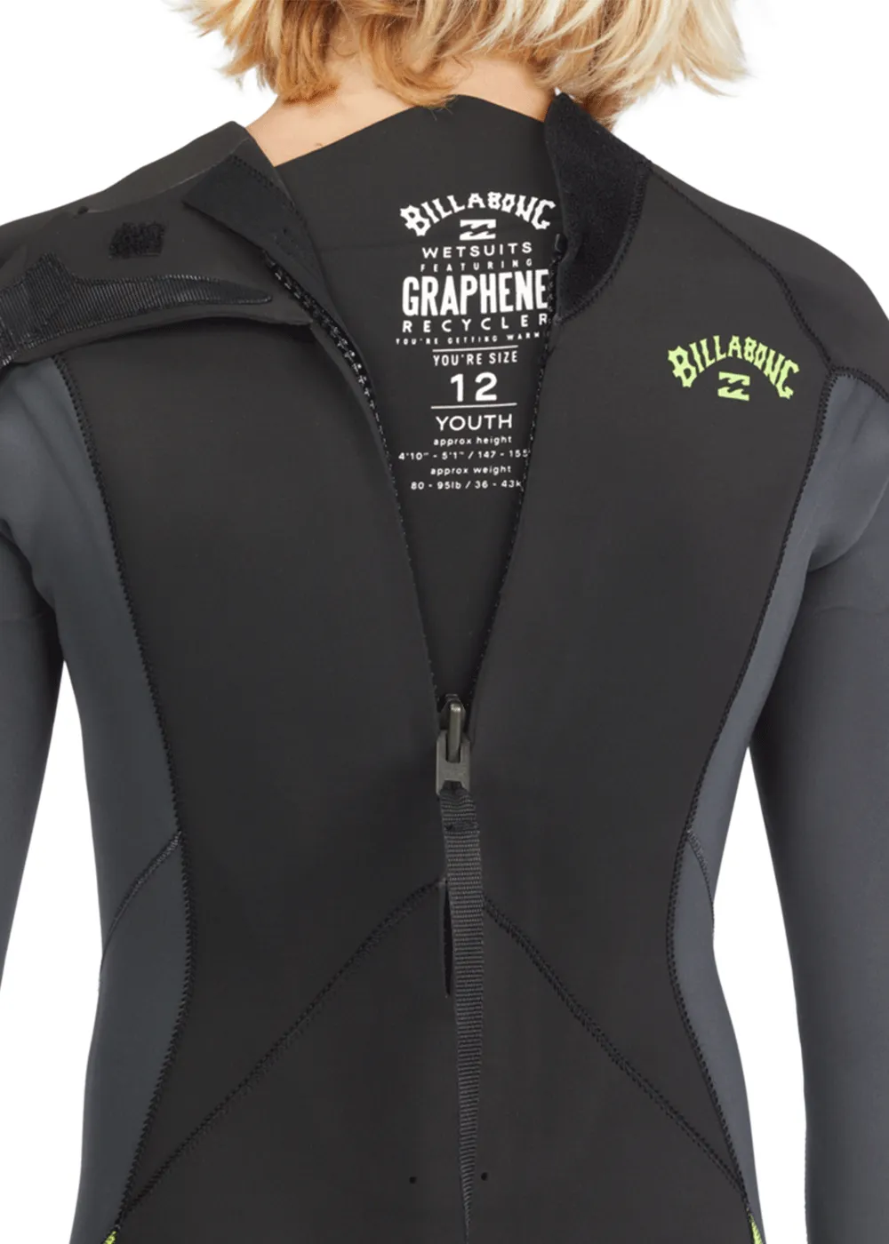 Billabong Boys Absolute 3/2mm Back Zip GBS Steamer Wetsuit