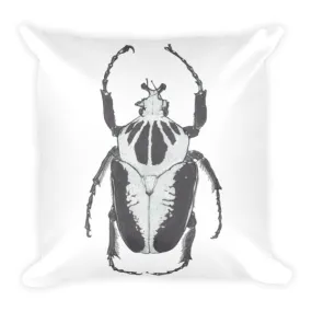 Black & White Beetle by Robert Bowen Cushion