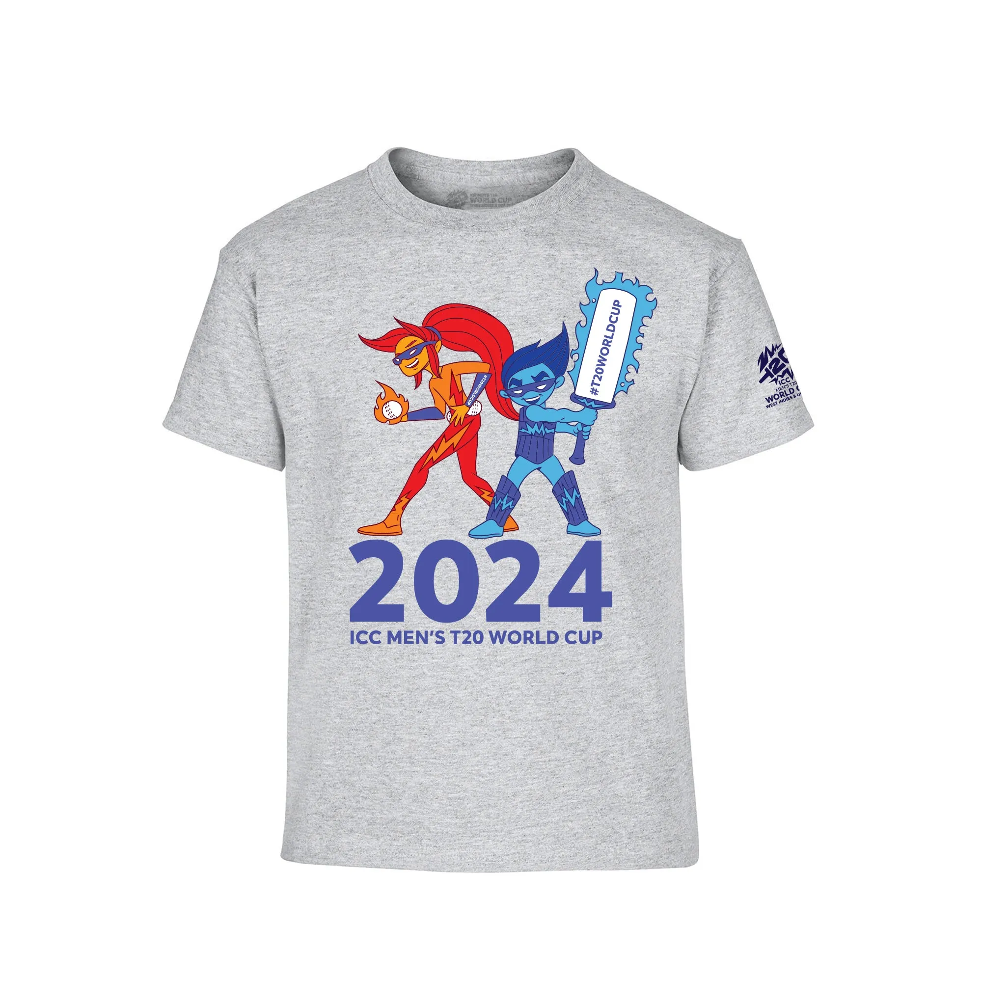 Blaze & Tonk ICC T20 World Cup 2024 Kids Grey T-shirt