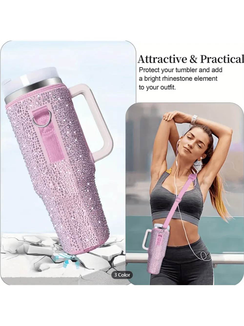 Bling Water Bottle Carrier Bag