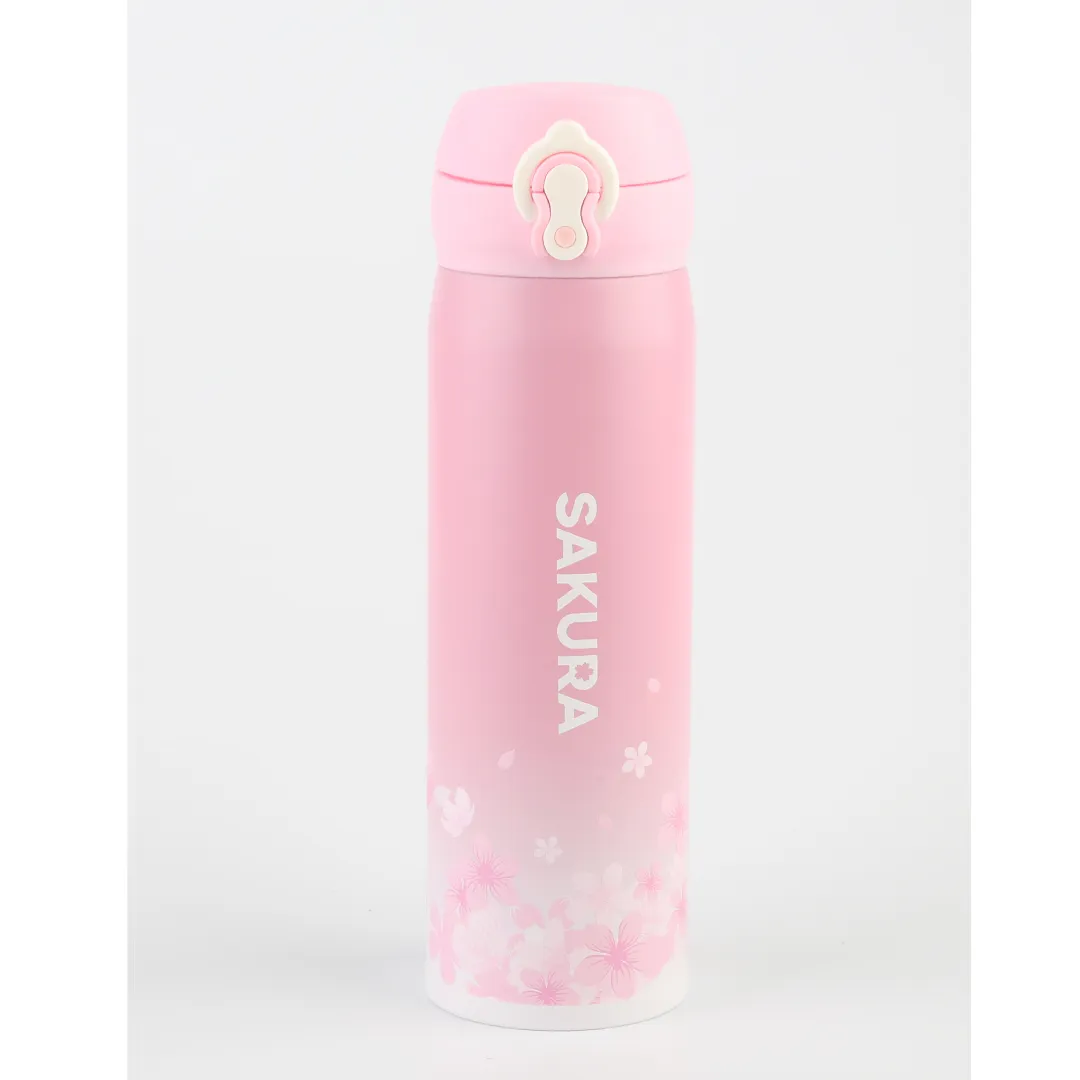 Blooming Night Collection Insulated Bottle with Auto Flip Lid (450mL)(Pink)