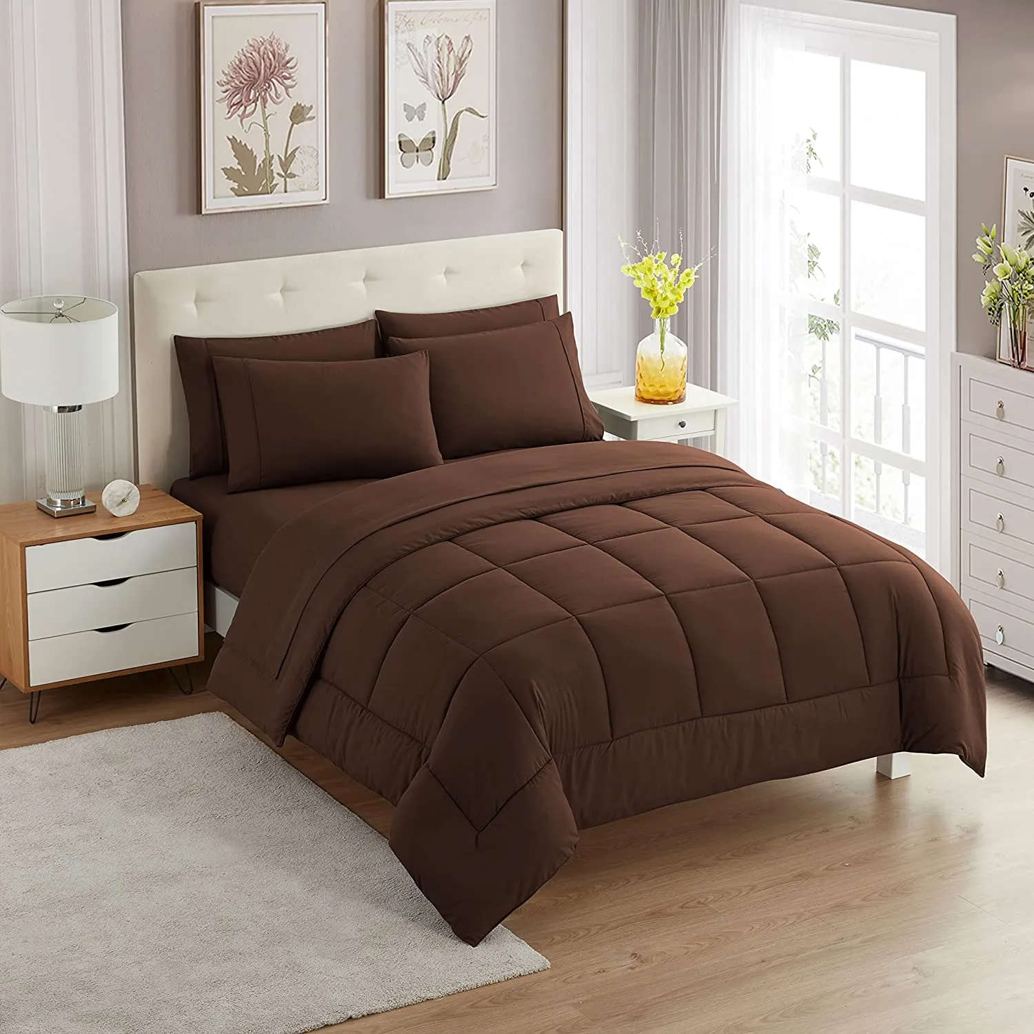 Brown Study Bed Set