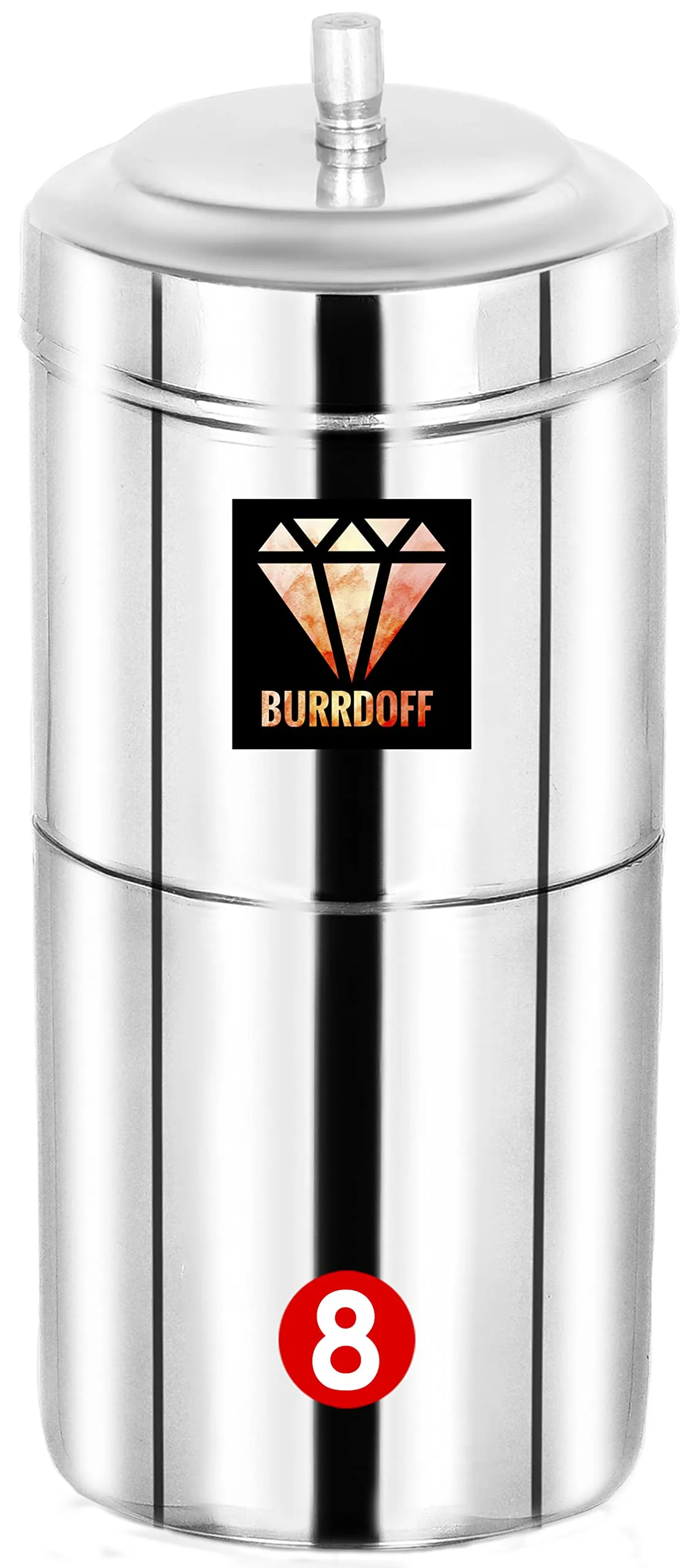 BURRDOFF Stainless Steel Coffee Maker (325ml) Filter Coffee Maker | Coffee Filter for Home Stainless Steel |Coffee Filter Stainless Steel, Filter Coffee Maker for Home