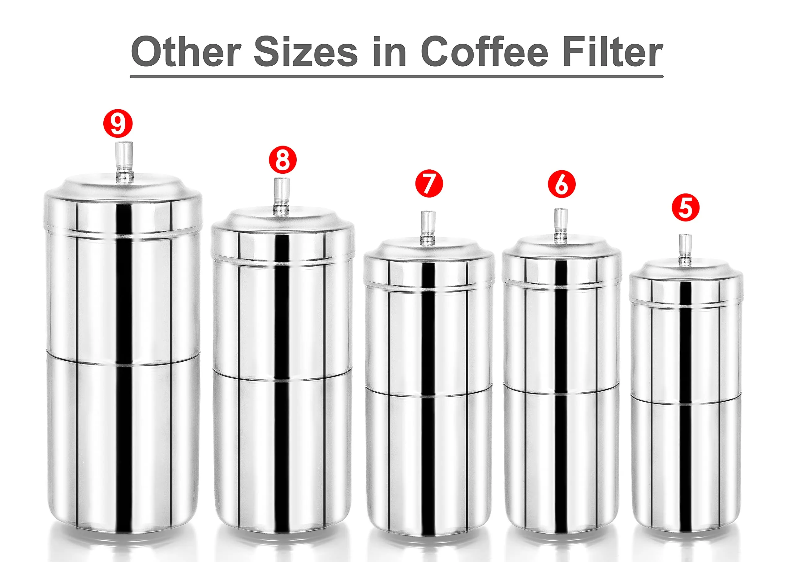 BURRDOFF Stainless Steel Coffee Maker (325ml) Filter Coffee Maker | Coffee Filter for Home Stainless Steel |Coffee Filter Stainless Steel, Filter Coffee Maker for Home