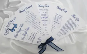 Butterfly themed wedding Fan Program