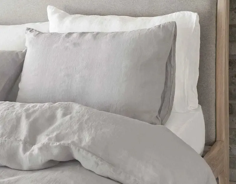 Calm Grey Linen Bedding