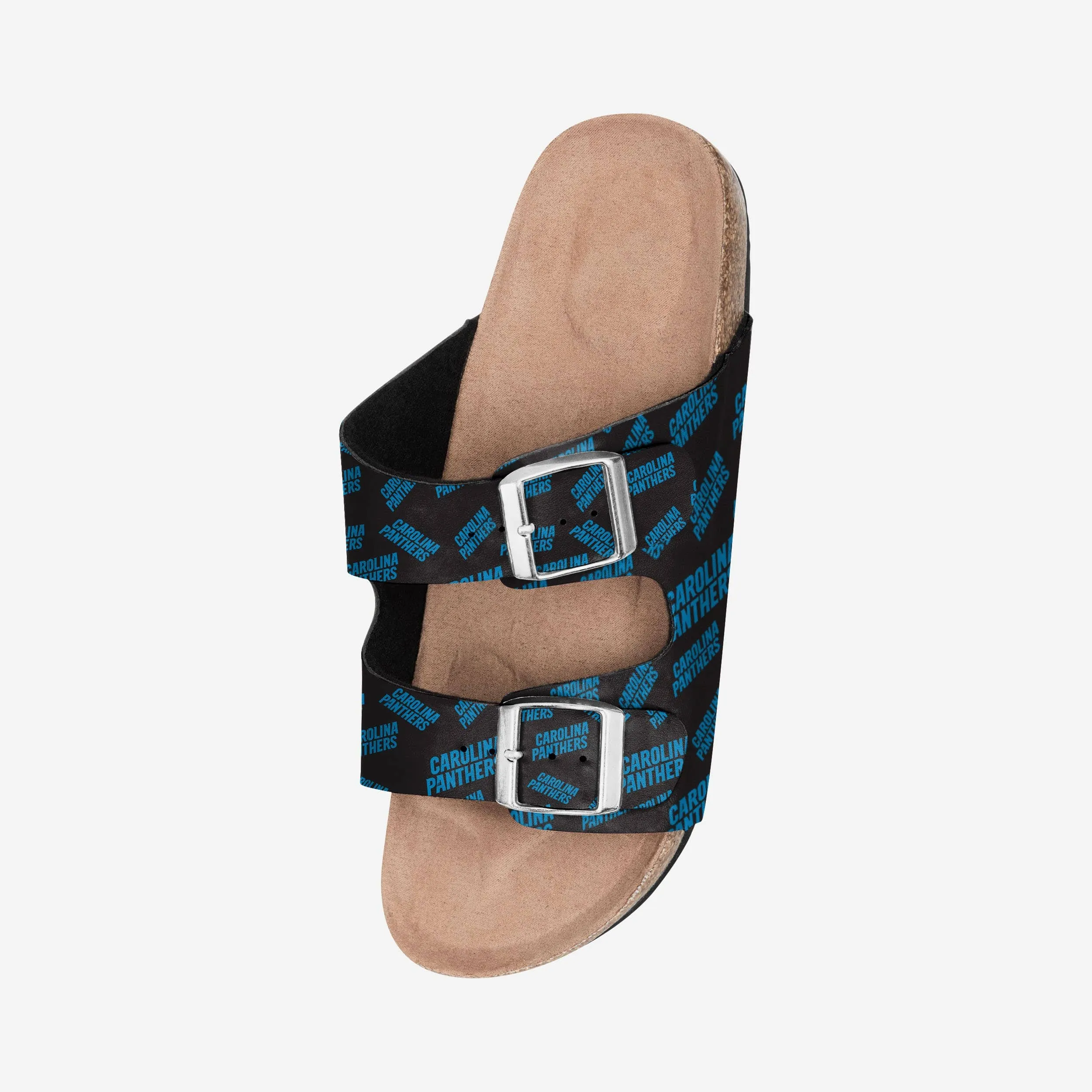 Carolina Panthers Womens Mini Print Double Buckle Sandal