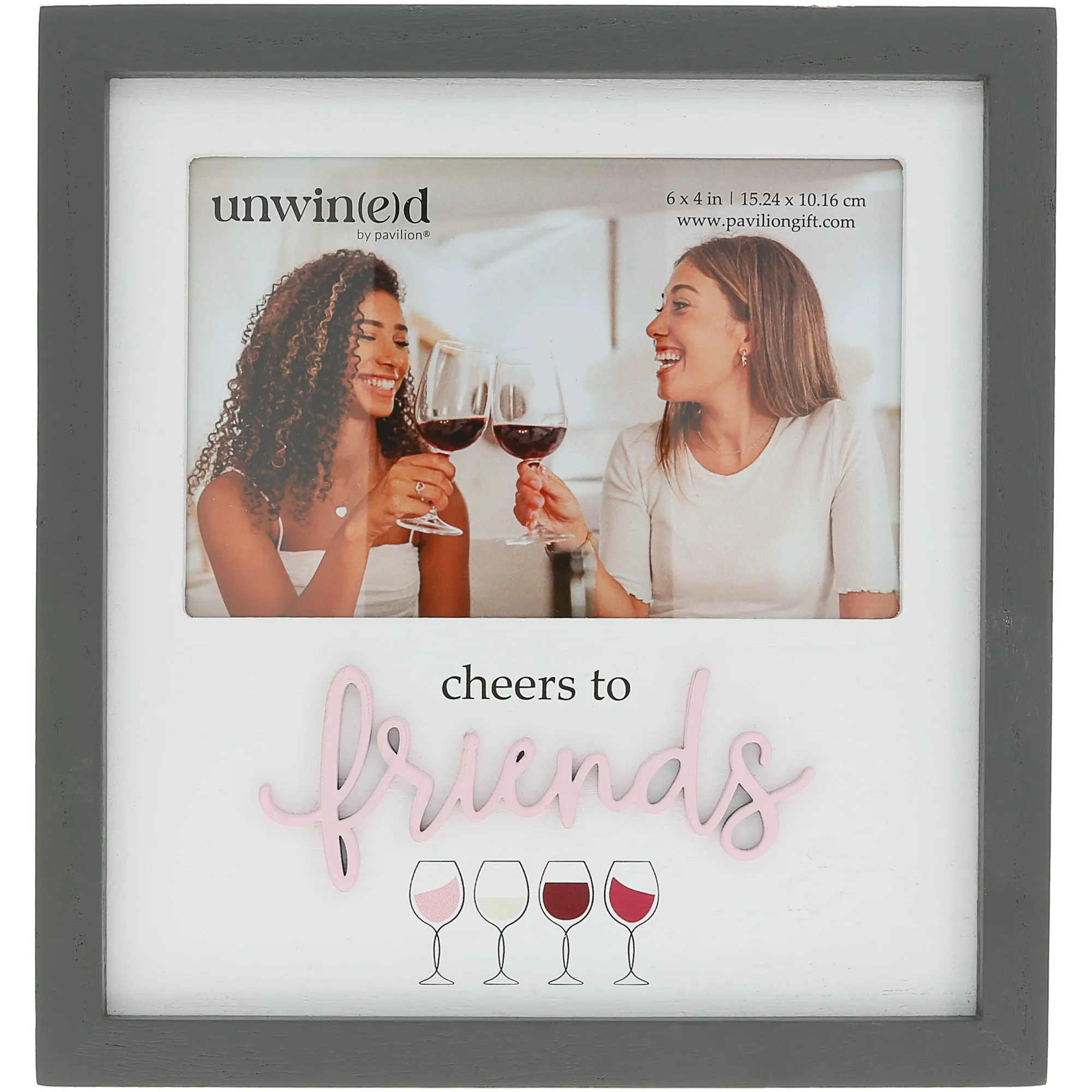 Cheers To Friends 7.75" x 8.25" Frame (Holds 6" x 4" Photo)