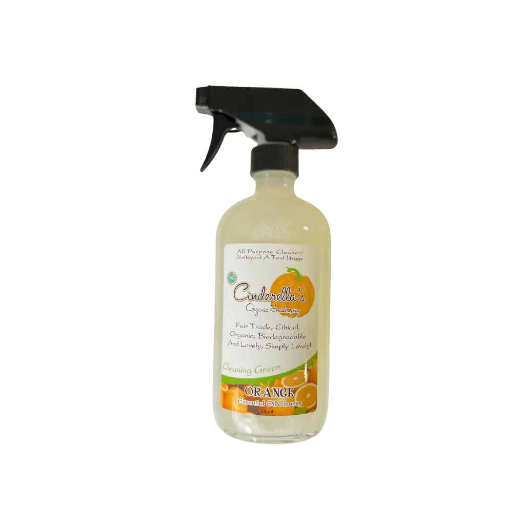 Cinderella's Organic Housekeeping - Spray-on, Wipe-off Ready-to-Go, Orange