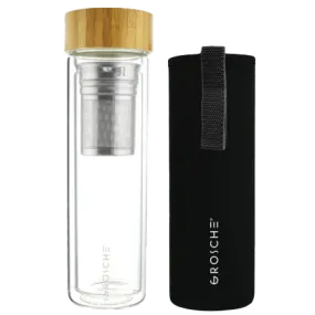 Copenhagen Double Walled Glass Infuser Water Bottle