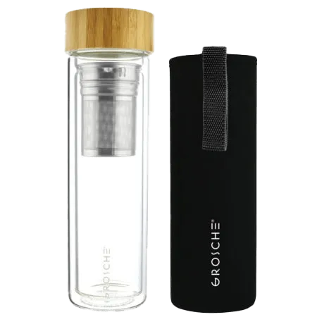 Copenhagen Double Walled Glass Infuser Water Bottle