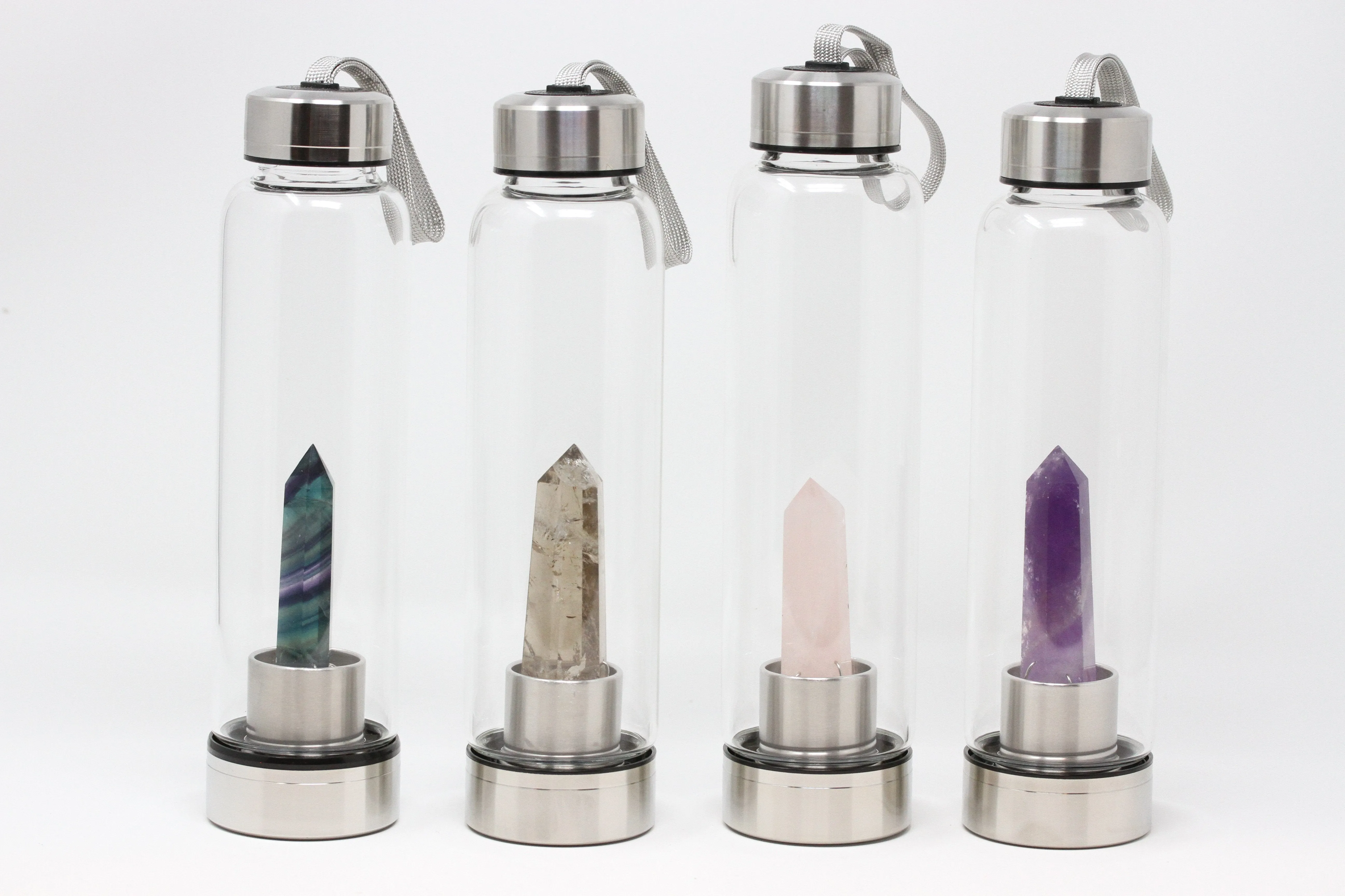 Crystal Wand Water Bottle- Natural Stone