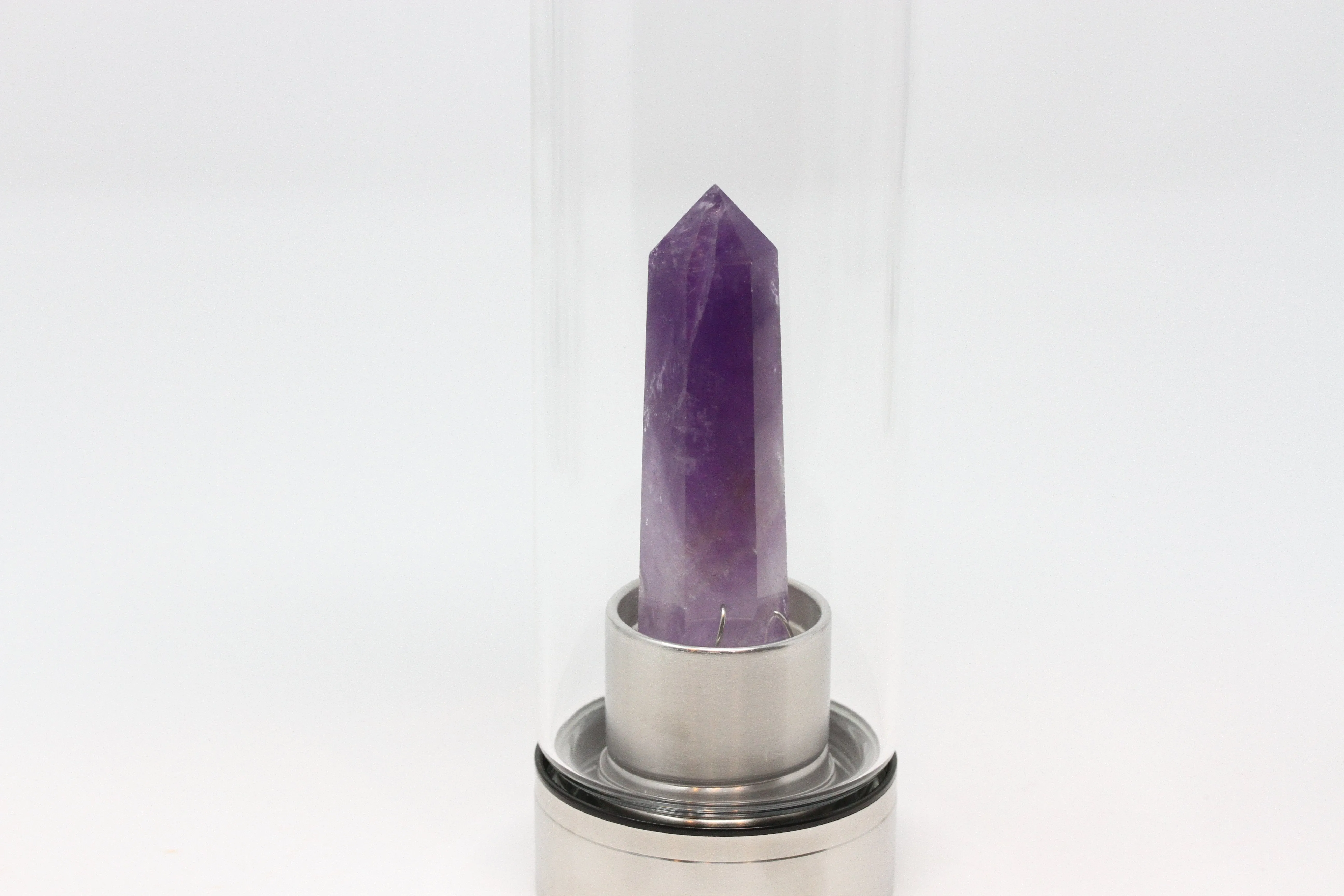 Crystal Wand Water Bottle- Natural Stone