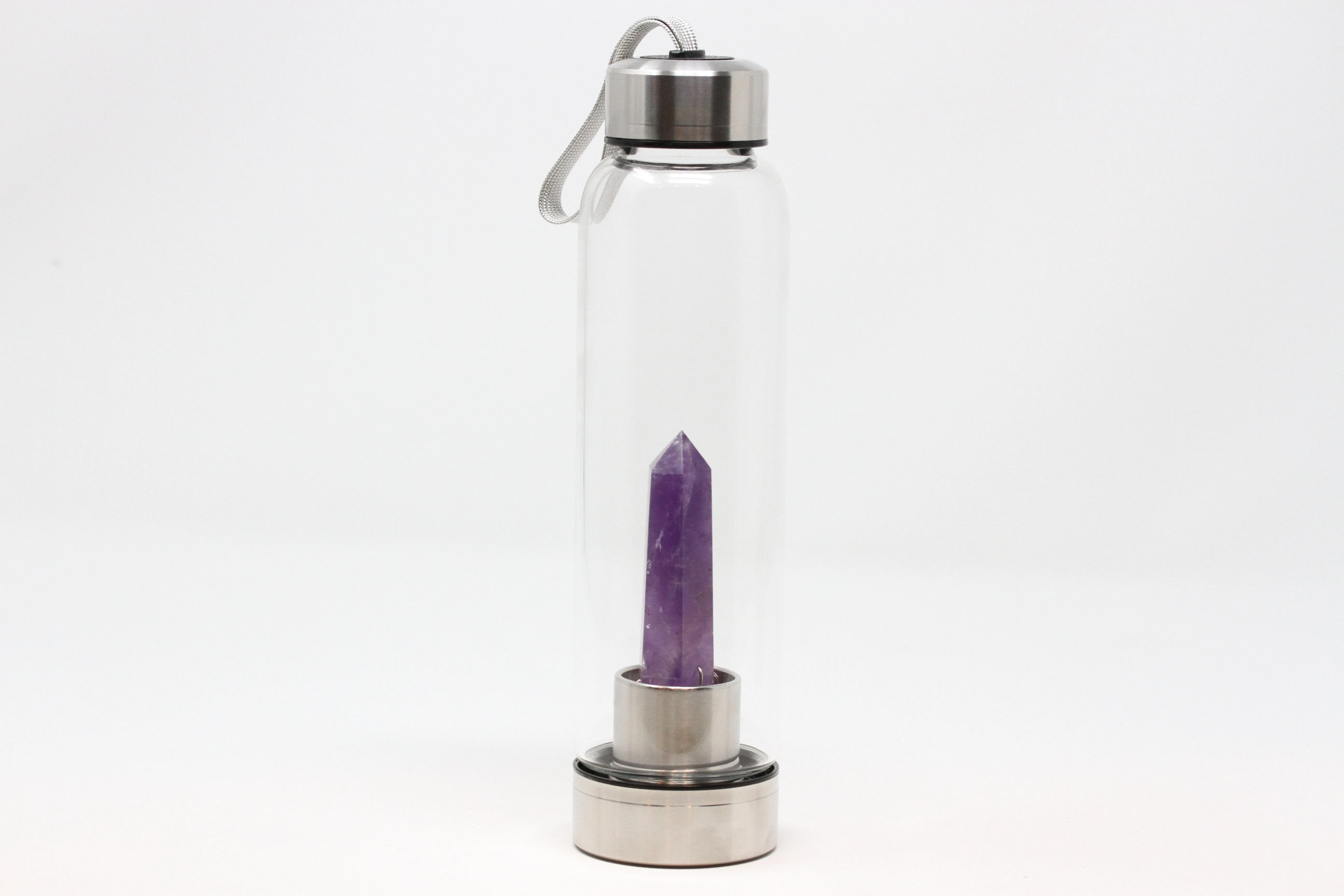 Crystal Wand Water Bottle- Natural Stone