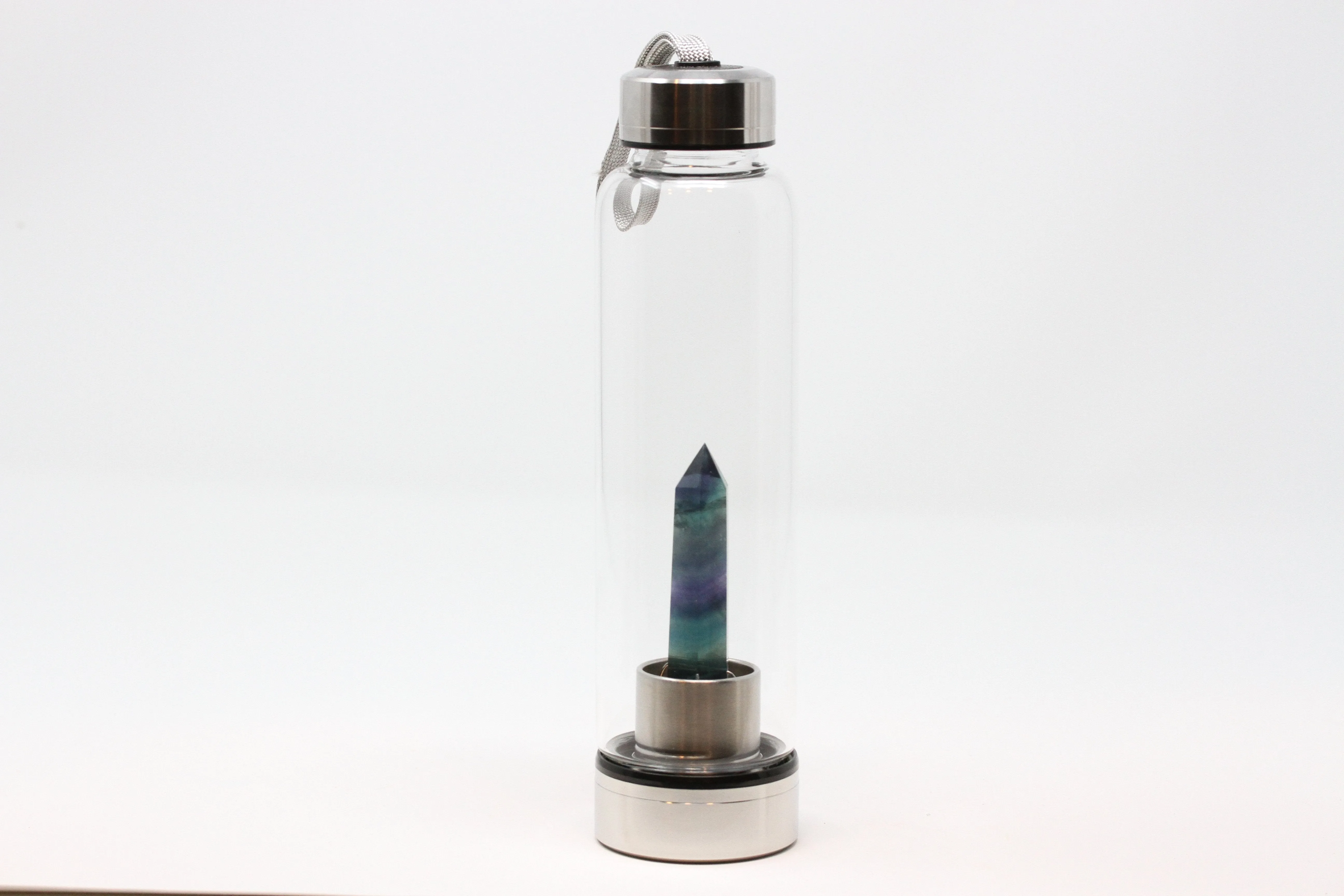 Crystal Wand Water Bottle- Natural Stone