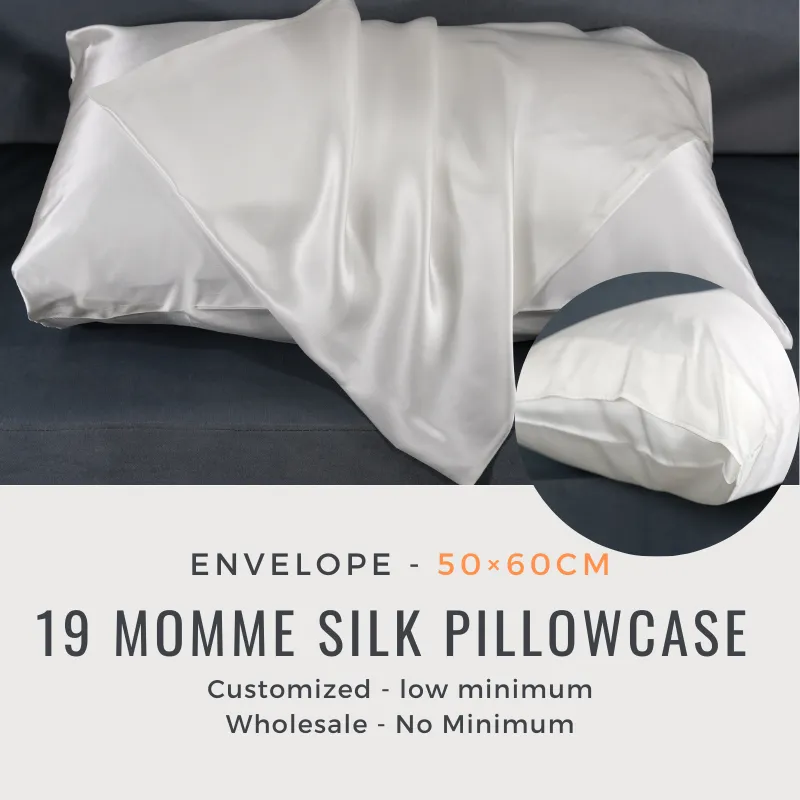 Custom Wholesale Silk Pillowcase 19 Momme Envelope Closure - 50×60cm