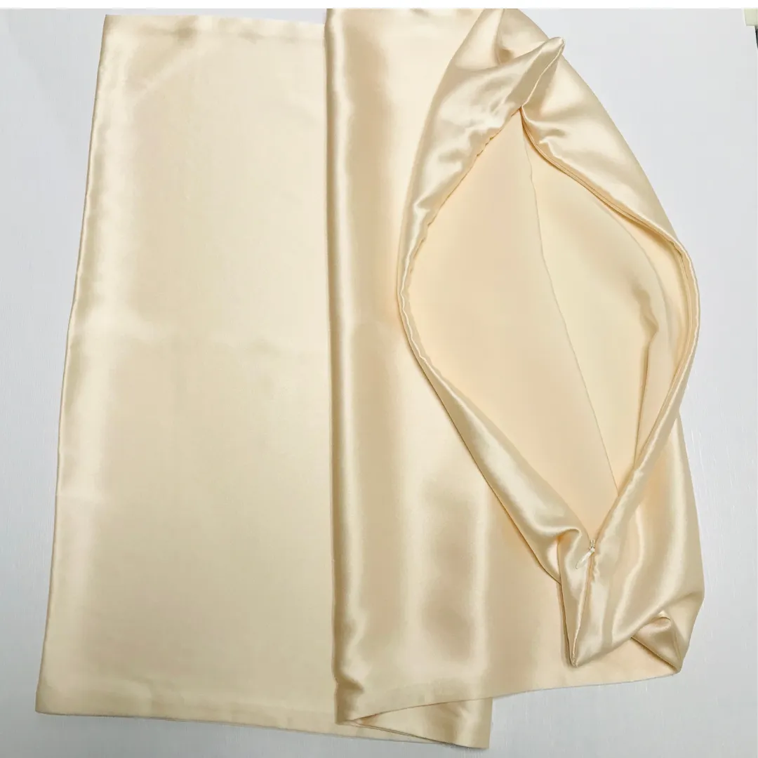 Custom Wholesale Silk Pillowcase 22 Momme Zipper Closure - King size