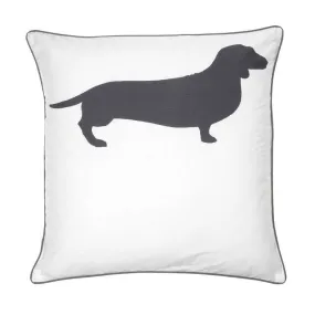 Dachshund Charcoal European Pillowcase by Bianca