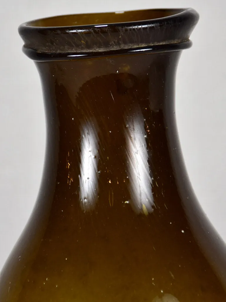 Dark green Trinquetaille glass preserving bottle 14½"