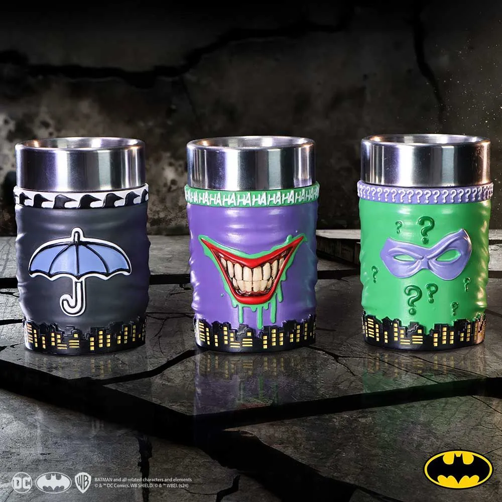 DC Batman Villain Mini Cup Set - Joker, Riddler and Penguin