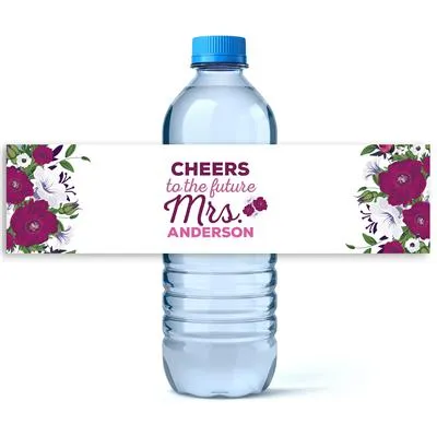 Deep Pinks Water Bottle Labels