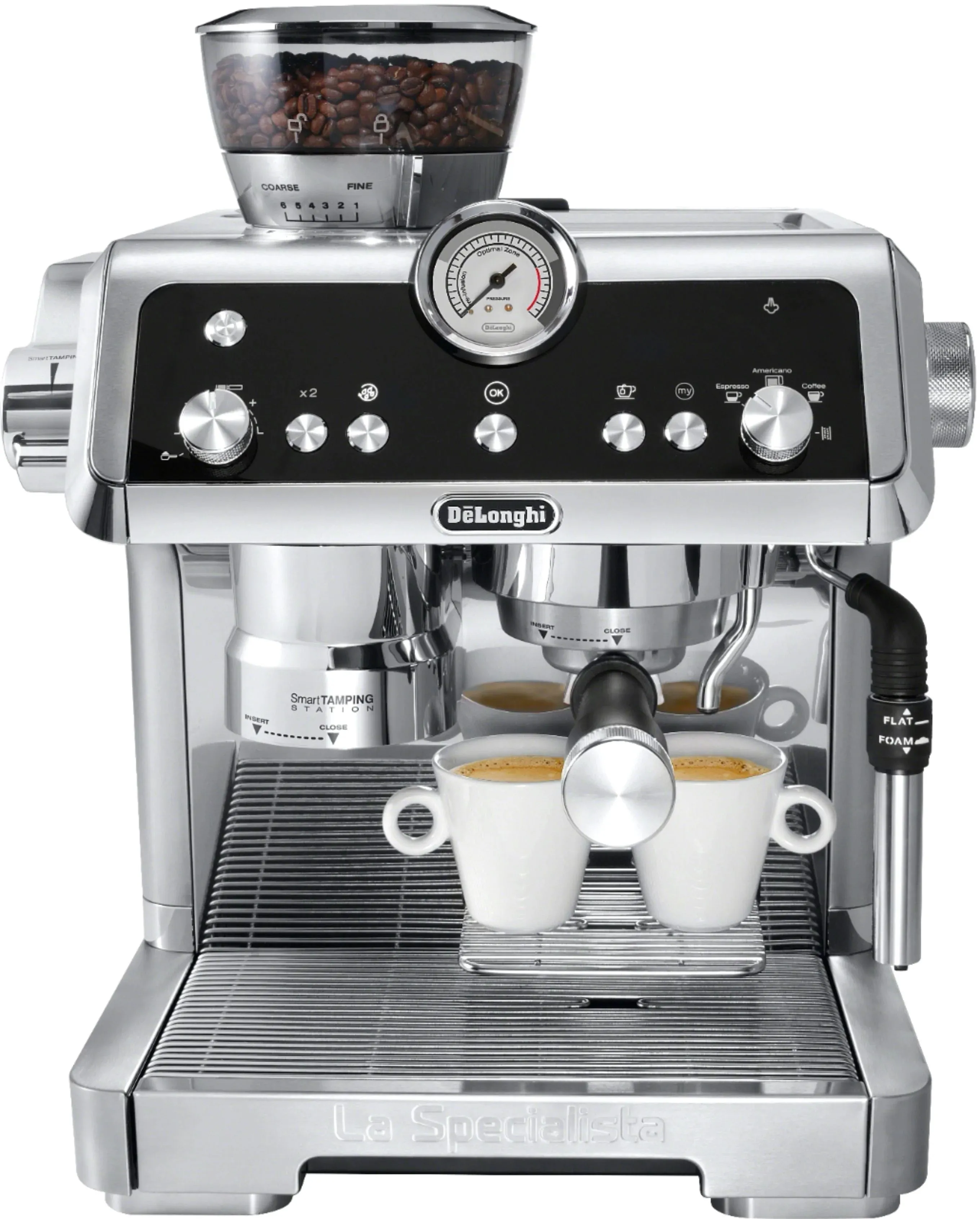 De'Longhi - La Specialista Espresso Machine with 19 bars of pressure and Milk Frother - Stainless Steel