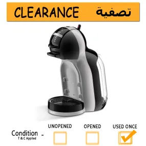 DeLonghi Nescafe Dolce Gusto Mini Me Automatic Capsule Coffee Machine (Black & Grey)- Clearance