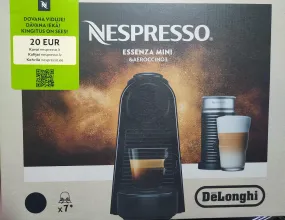 Delonghi Nespresso Essenza EN 85.BAE Mini Coffee Capsule Machine with Aeroccino3 Milk  Black