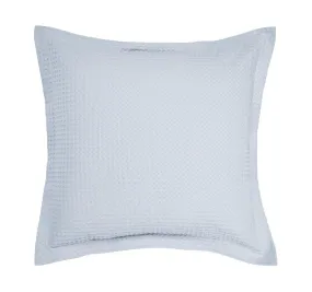 Deluxe Waffle European Pillowcase Soft Blue