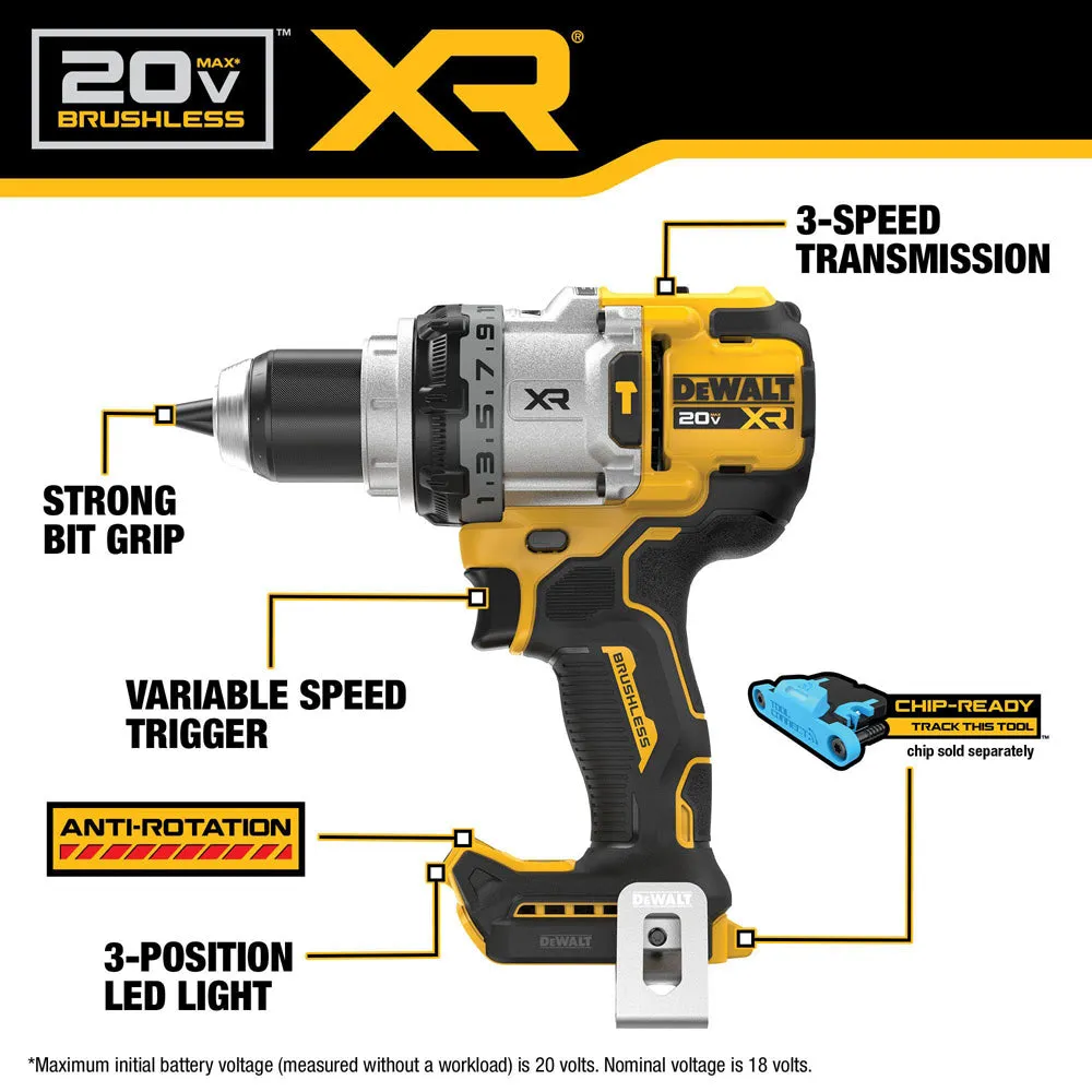 DeWalt DCD1007B 20V MAX XR Brushless Cordless 1/2 in. Hammer Drill (Tool Only)