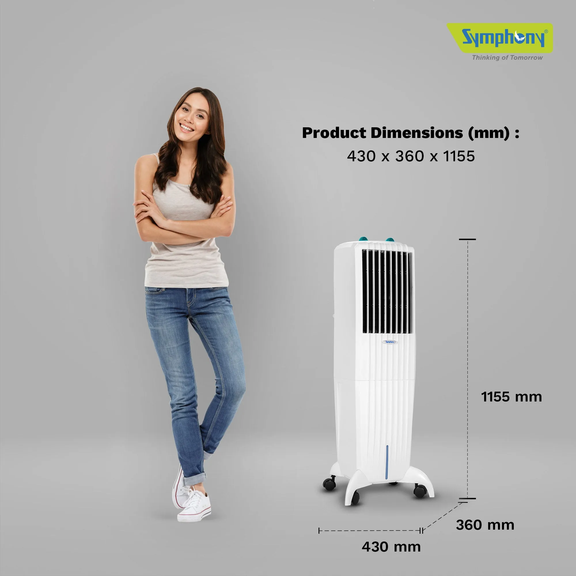 Diet 35T Sleek & Powerful Personal Tower Air Cooler 35-litres