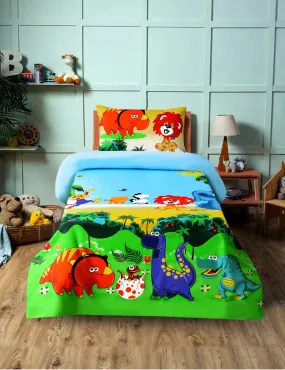 Digital Printed Junior Single Bed Sheet-Jangle