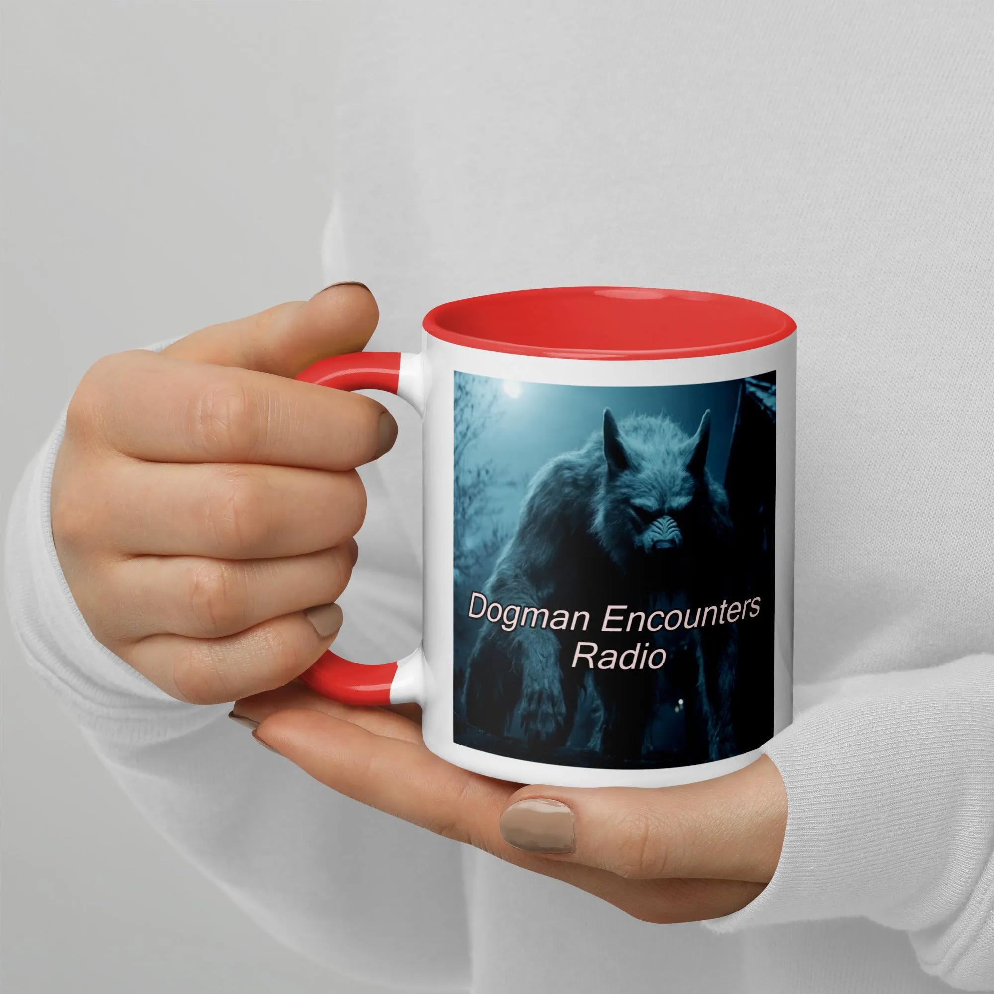 Dogman Encounters Bump in the Night Collection Mug with Color Inside