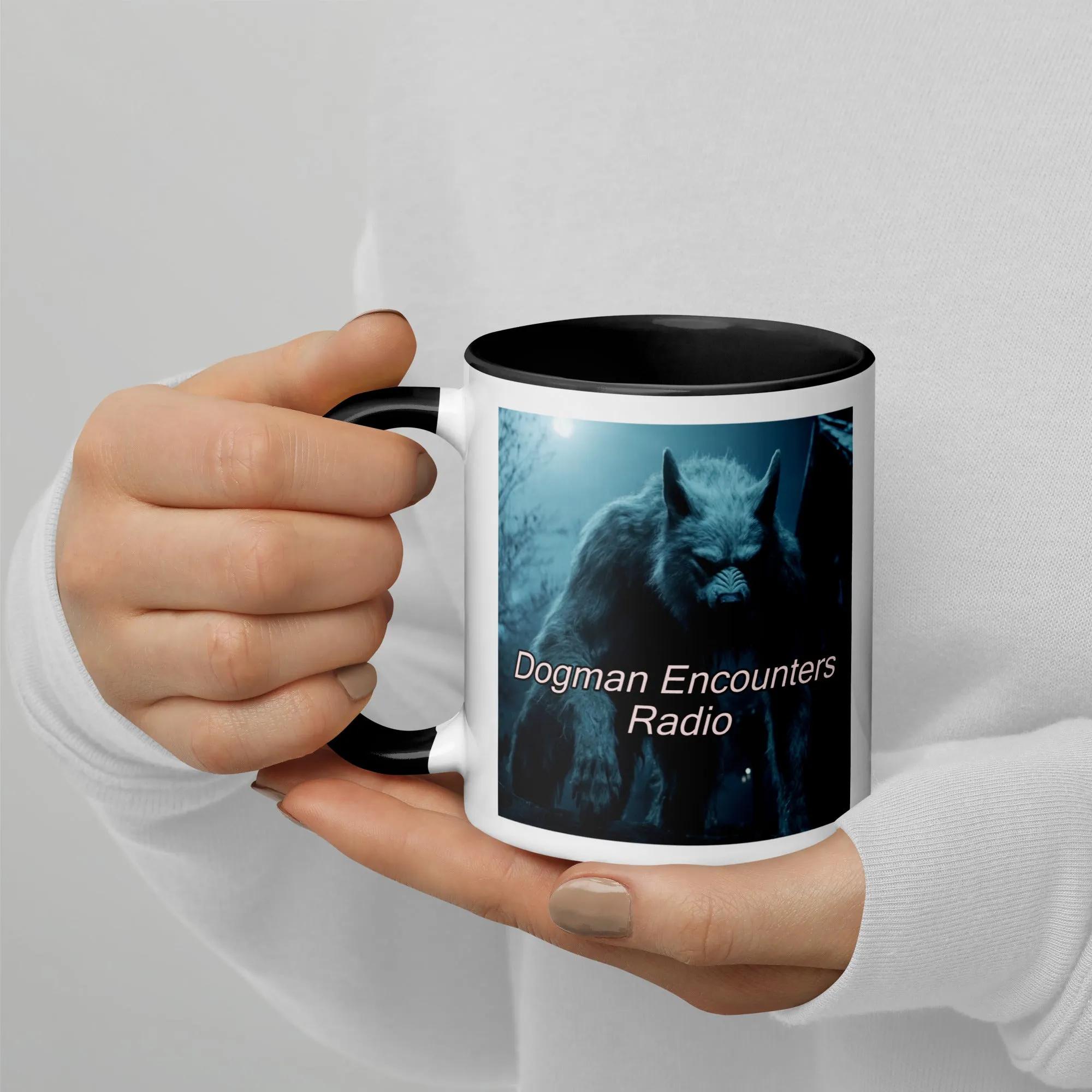 Dogman Encounters Bump in the Night Collection Mug with Color Inside