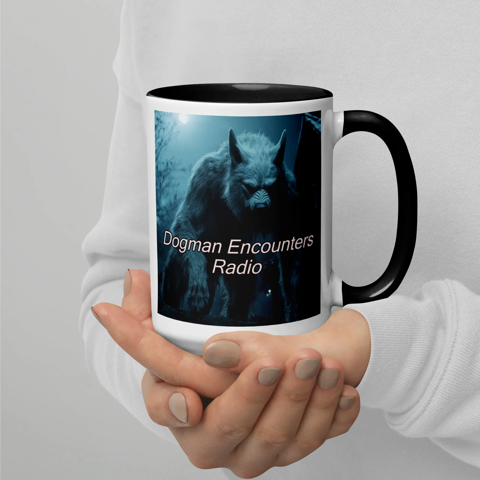 Dogman Encounters Bump in the Night Collection Mug with Color Inside