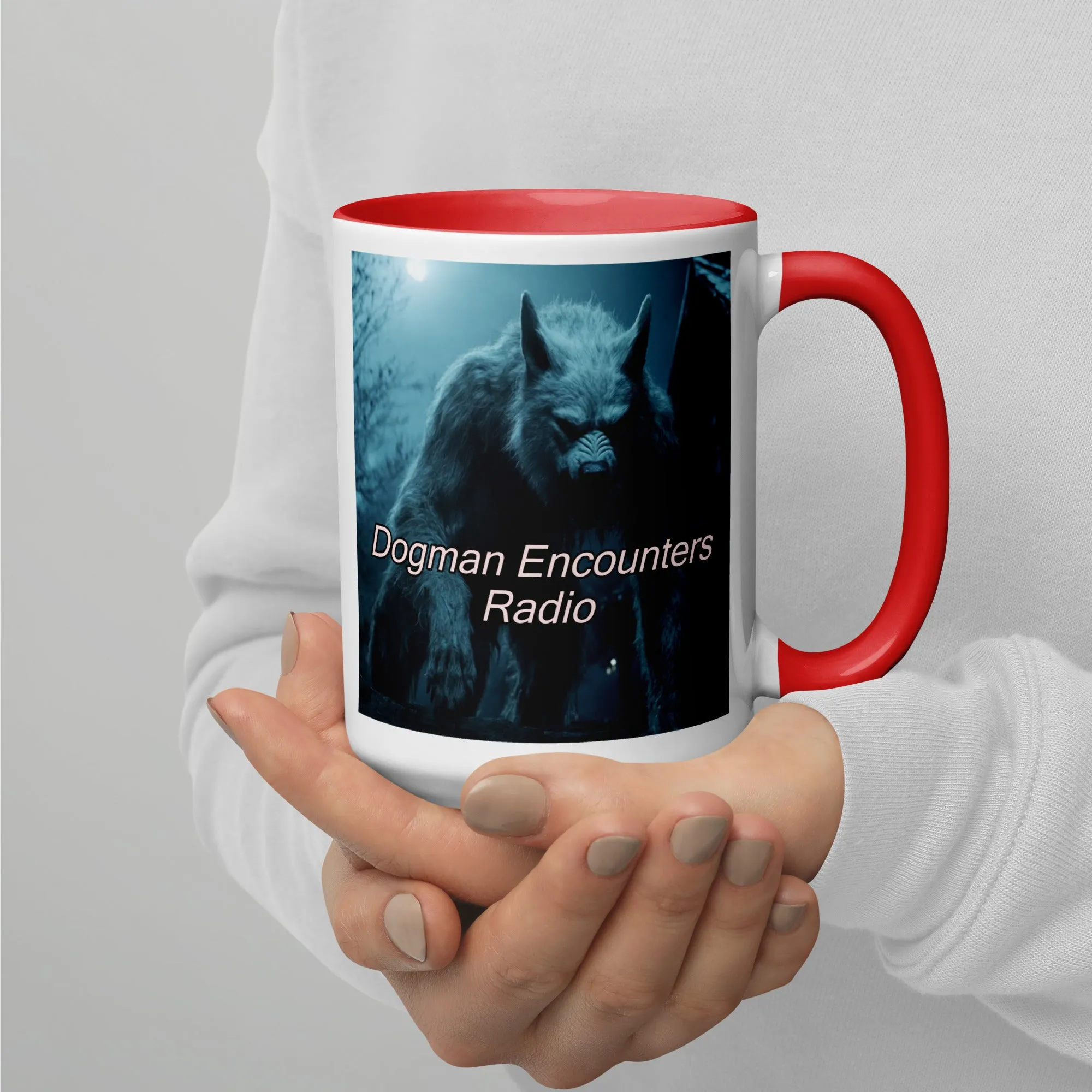 Dogman Encounters Bump in the Night Collection Mug with Color Inside