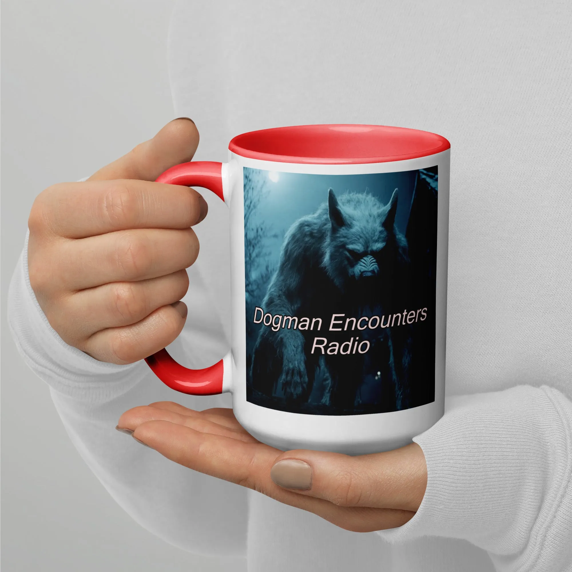 Dogman Encounters Bump in the Night Collection Mug with Color Inside