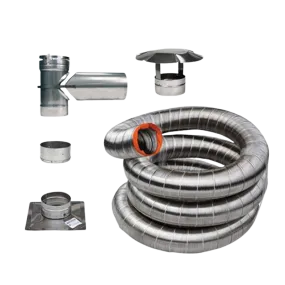 Drolet VOLKA-635 6" X 35' Vortex Stainless Flex Liner Kit for Wood Stove