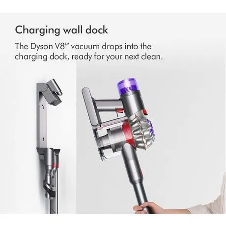 Dyson V8 2023 Cordless Stick Vacuum Cleaner Up To 40 Minutes Run Time Silver