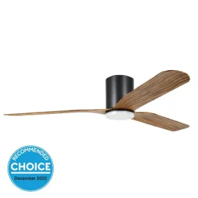 Eglo Iluka 60 Inch DC Fan 18W LED Tri-Col Black Wood Hugger