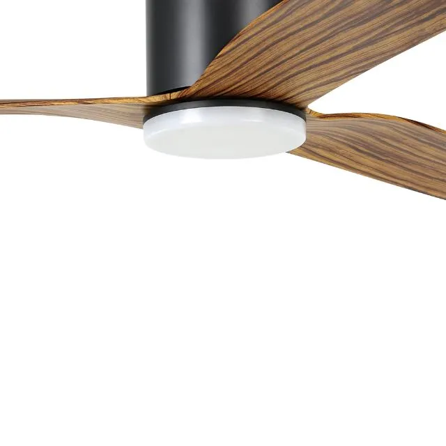 Eglo Iluka 60 Inch DC Fan 18W LED Tri-Col Black Wood Hugger