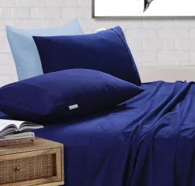 Egyptian Cotton 500TC Navy Queen Bed Sheets Set, Elan Linen