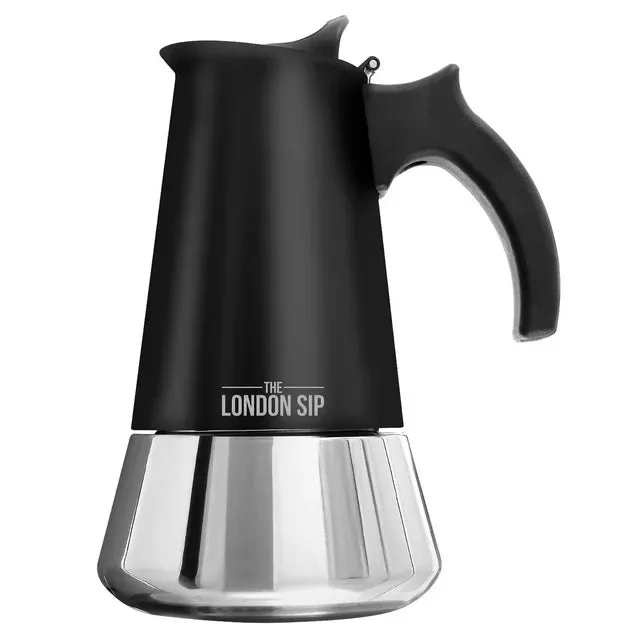 Escali London Sip Stainless Steel Stovetop Espresso Maker 10C