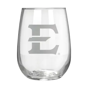 ETSU Buccaneers 17 oz. Stemless Wine Glass