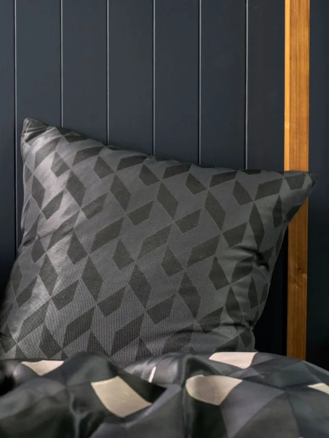 Everett Charcoal European Pillowcase by Linen House