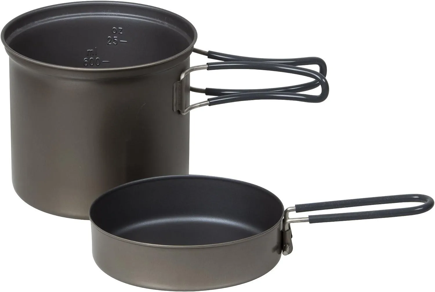 Evernew Titanium Ti NS Non-Stick Deep Pot 900ml w/Fry Pan Lid & Handles ECA402