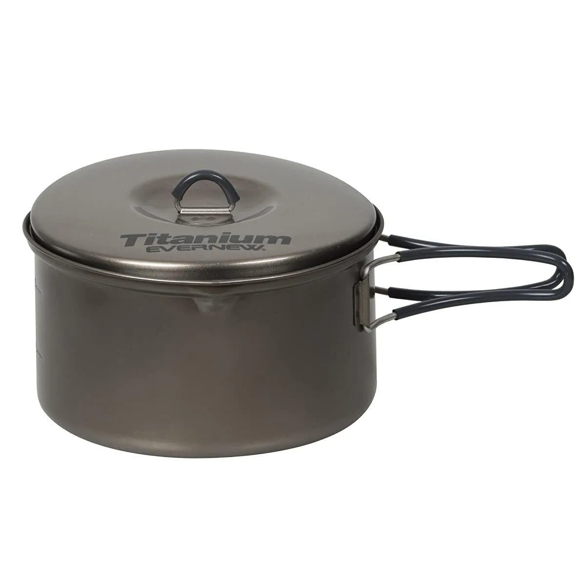 Evernew Ultralight Titanium Ti NS Non-Stick Pot 1.3L w/Lid & Handles ECA423