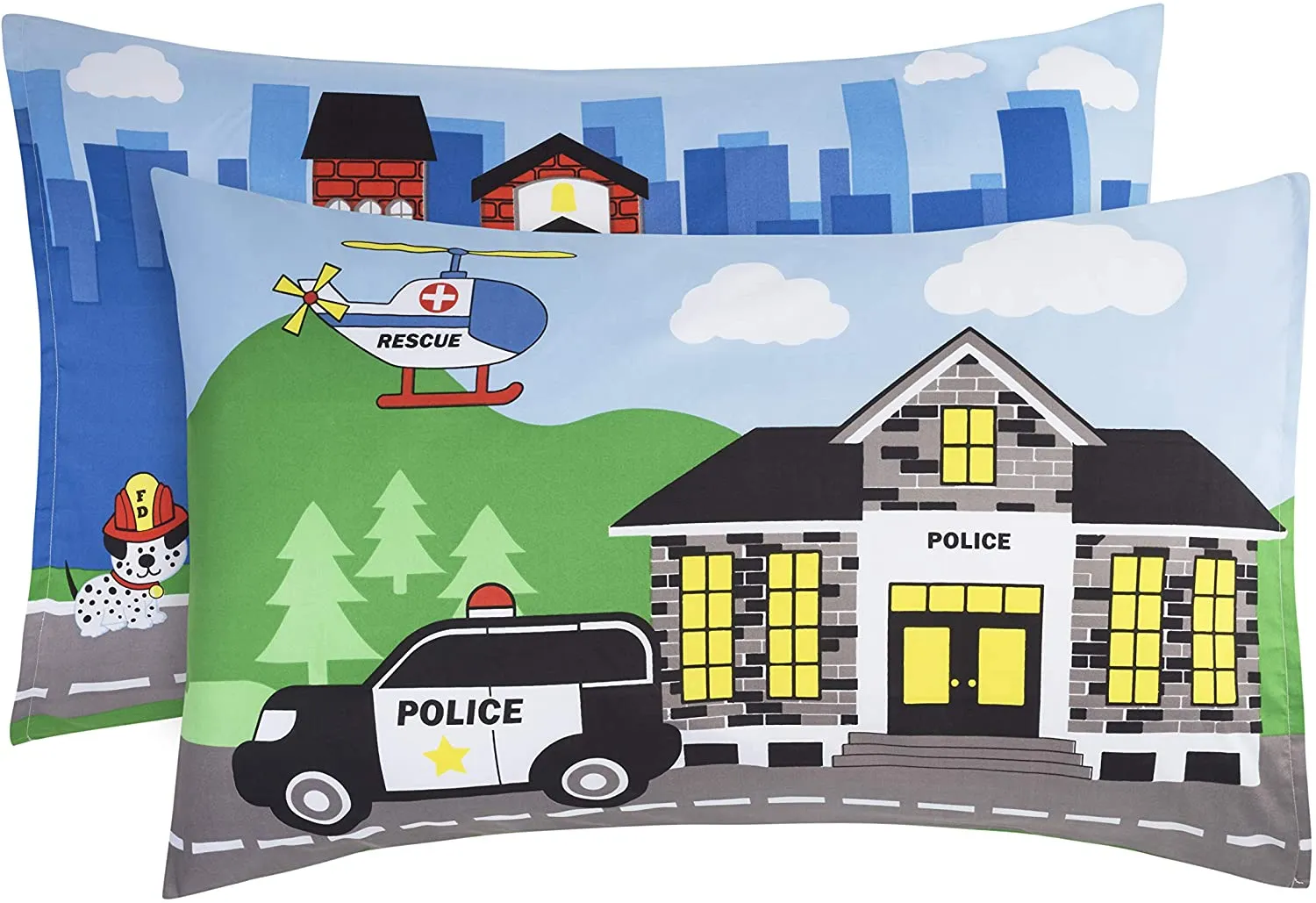 Fire Police Rescue Toddler Sheet Set